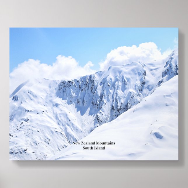 New Zealand Mountains, South Island, Acrylic Photo Tile (Front Set)