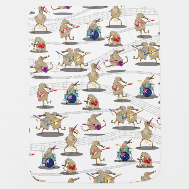 New Zealand Music Pattern Baby Blanket (Front)