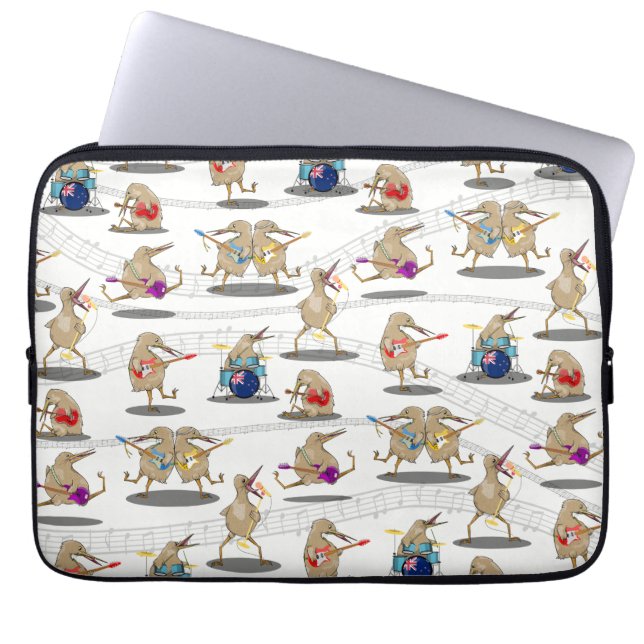 New Zealand Music Pattern Laptop Sleeve (Front)