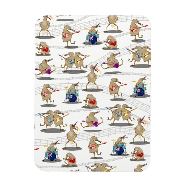New Zealand Music Pattern Magnet (Vertical)