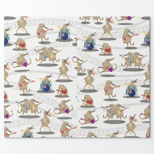 New Zealand Music Pattern Wrapping Paper