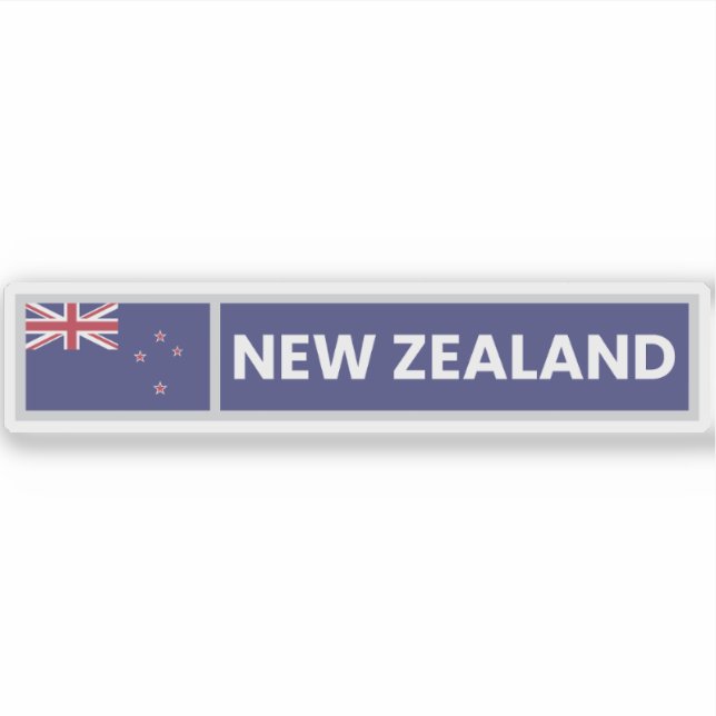 New Zealand National Flag Sticker (Front)