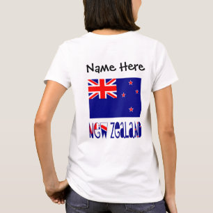 New Zealand New Zealander Flag Personalized  T-Shirt