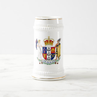 New Zealand Official Coat Of Arms Heraldry Symbol Beer Stein