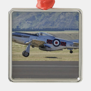 New Zealand, Otago, Wanaka, Warbirds Over 4 Metal Ornament