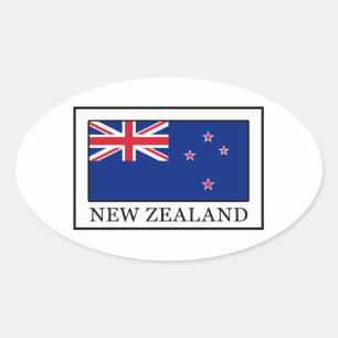 New Zealand Oval Sticker