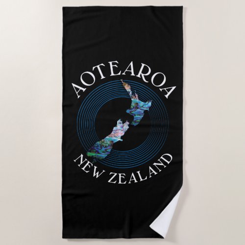 NEW ZEALAND PAUA BEACH TOWEL