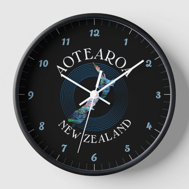 NEW ZEALAND PAUA CLOCK (Front)
