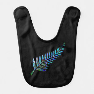 NEW ZEALAND PAUA FERN  BABY BIB