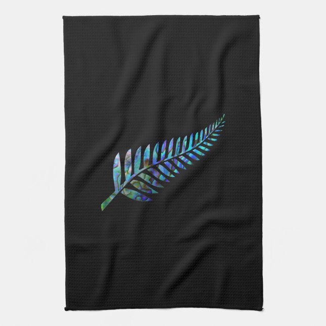 NEW ZEALAND PAUA FERN KITCHEN TOWEL (Vertical)