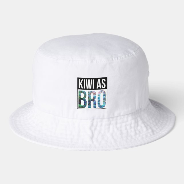 NEW ZEALAND PAUA KIWI AS BRO BUCKET HAT (Front)