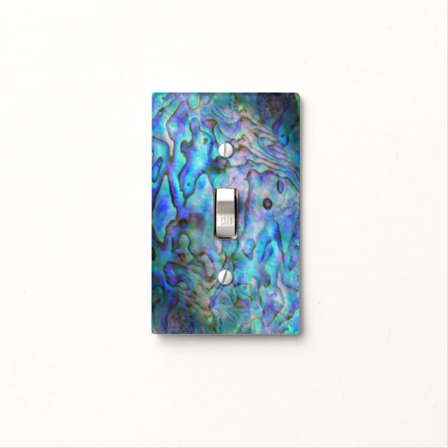 NEW ZEALAND PAUA LIGHT SWITCH COVER (In Situ)