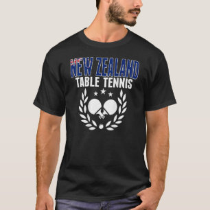 New Zealand Ping Pong Kiwi Table Tennis Suppor T-Shirt