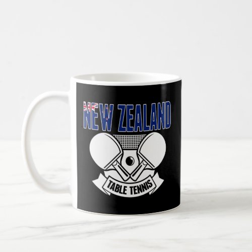 New Zealand Ping Pong   Kiwi Table Tennis Supporte Coffee Mug