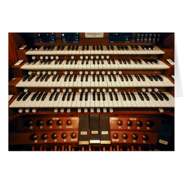 New Zealand pipe organ console Cards (Front Horizontal)