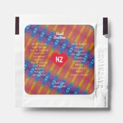 New Zealand Place Names _ Towns  Cities Hand Sanitizer Packet