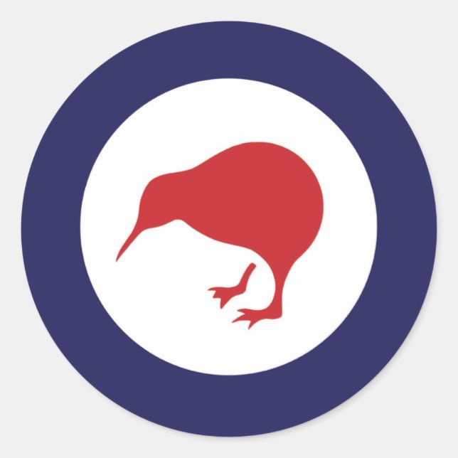 New Zealand RAF Kiwi Roundel Classic Round Sticker (Front)