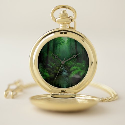 New Zealand Rainforest Pocket Watch