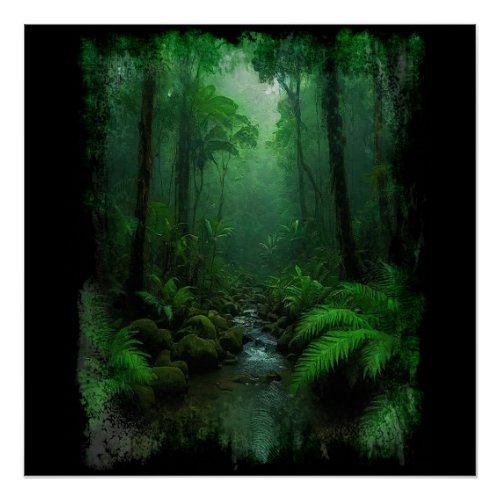 New Zealand Rainforest Poster