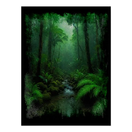 New Zealand Rainforest Poster