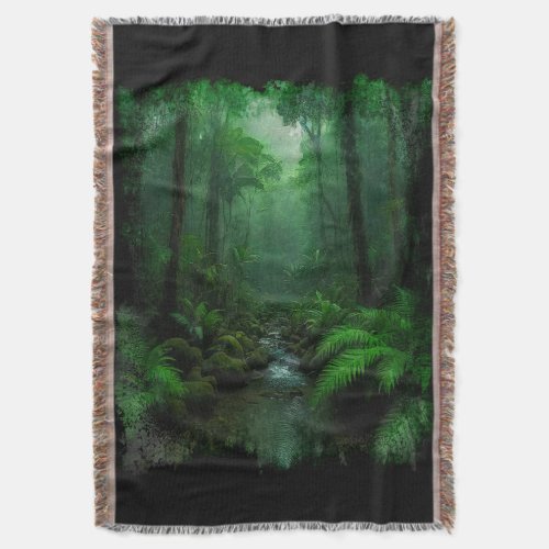 New Zealand Rainforest Throw Blanket