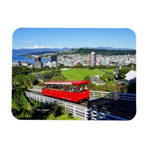 New Zealand Red Cable Car Magnet