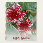 New Zealand Red Floral Feijoa Blossoms Planner