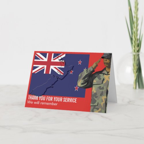 New Zealand REMEMBRANCE DAY Armed Forces Card