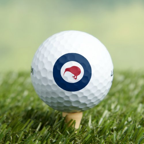 New Zealand roundel country flag symbol kiwi army  Golf Balls