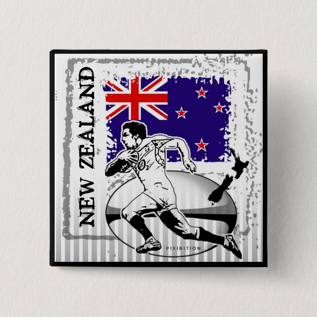 New Zealand Rugby Button (Front)