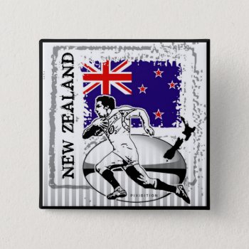 New Zealand Rugby Button by pixibition at Zazzle