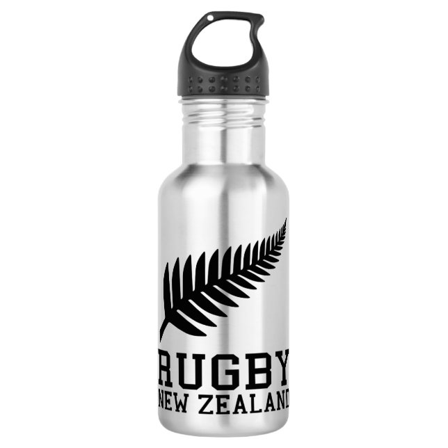 New Zealand Rugby Stainless Steel Water Bottle (Front)