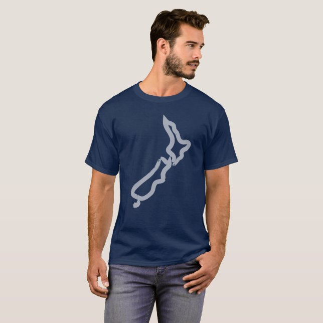 New Zealand Scribble Outline Tee (Front Full)