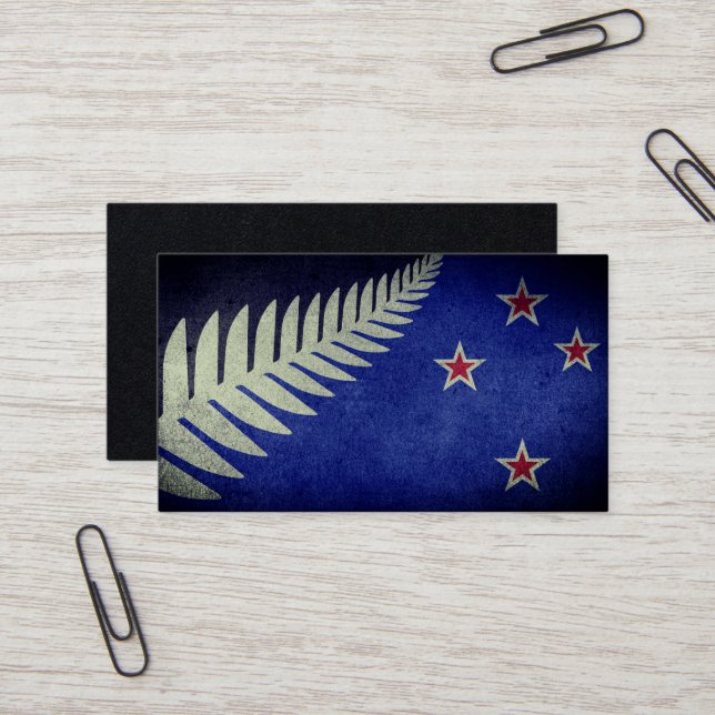 New Zealand Silver Fern  Business Card (Front/Back In Situ)
