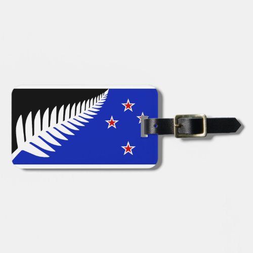 New Zealand Silver Fern Flag Luggage Tag