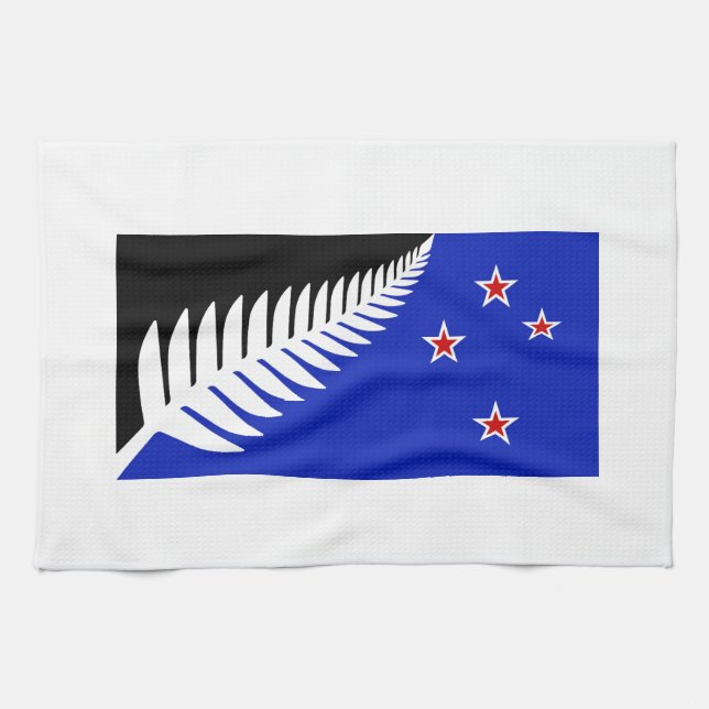 New Zealand Silver Fern Flag Towel (Horizontal)