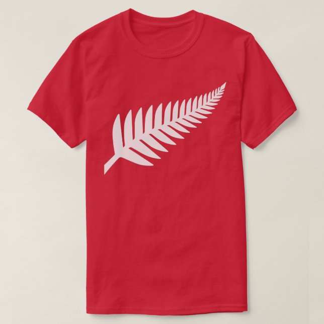 New Zealand Silver Fern NZ Black Proud Kiwi Rugby  T-Shirt (Design Front)