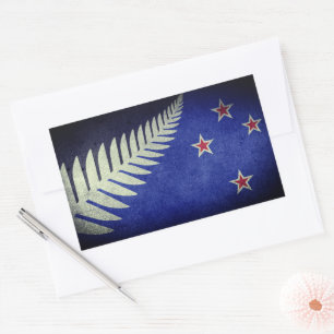 New Zealand Silver Fern  Rectangular Sticker