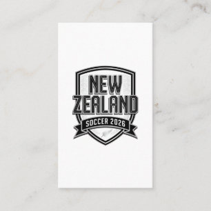 New Zealand Soccer 2026 Soccer Bold Country Typogr Business Card