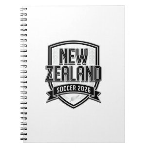 New Zealand Soccer 2026 Soccer Bold Country Typogr Notebook