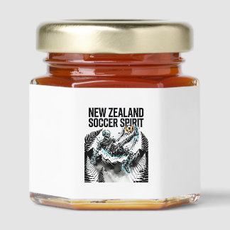 New Zealand Soccer Spirit Skeleton Striker Nations Honey Jar Favors