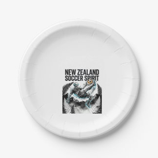 New Zealand Soccer Spirit Skeleton Striker Nations Paper Plates