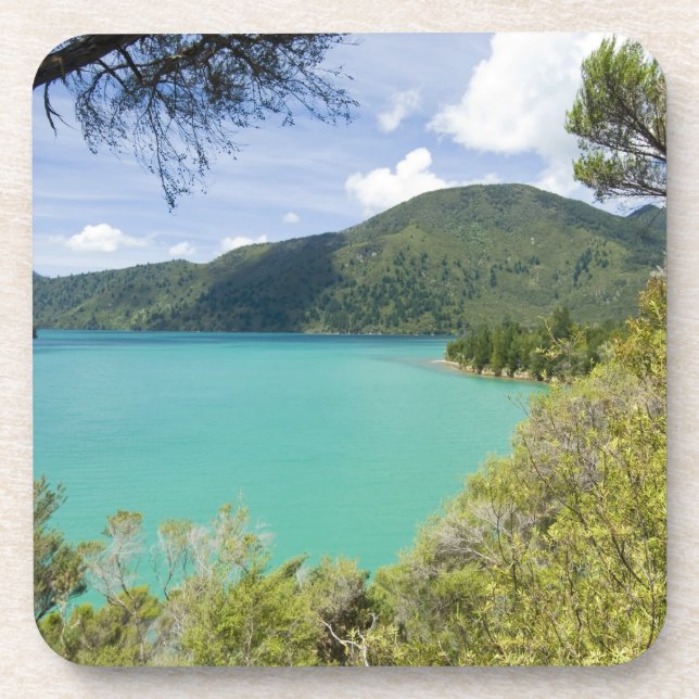 New Zealand, South Island, Marlborough Sounds. Beverage Coaster (Front)