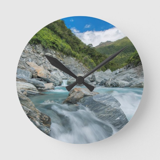New Zealand, South Island, Mt. Aspiring National Round Clock (Front)