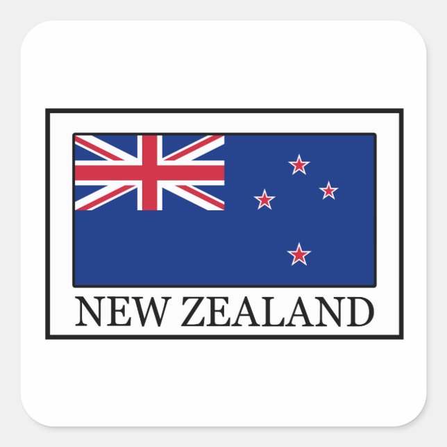 New Zealand Square Sticker (Front)