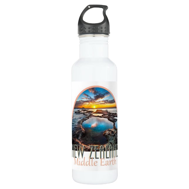 NEW ZEALAND STAINLESS STEEL WATER BOTTLE (Front)