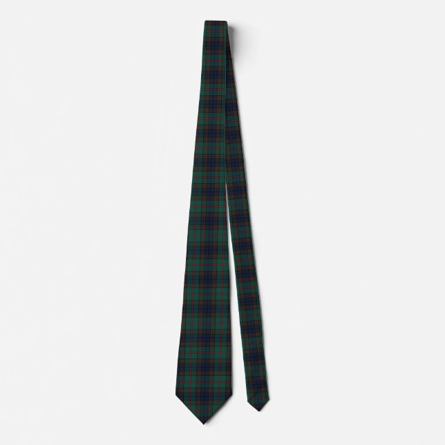 New Zealand Tartan Plaid Pattern Neck Tie (Front)