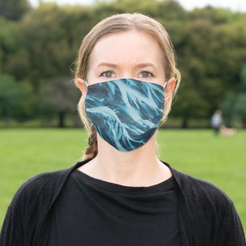 New Zealand Topography From Above Adult Cloth Face Mask