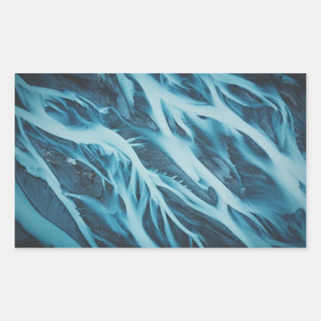 New Zealand Topography From Above Rectangular Sticker (Front)