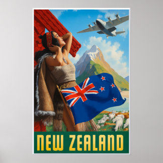 New Zealand Travel Poster